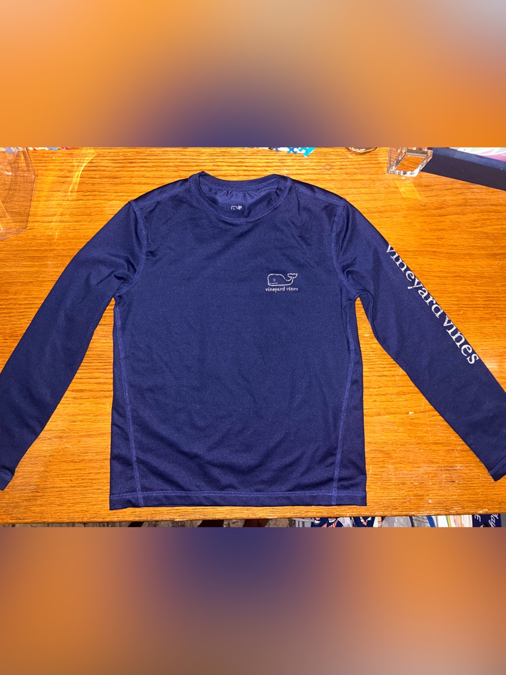 Vineyard Vines Navy Long-Sleeve Performance Shirt